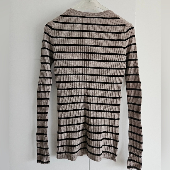 Philosophy M Cashmere Blend Sweater Long Sleeve Ribbed Top Medium - Picture 3 of 6